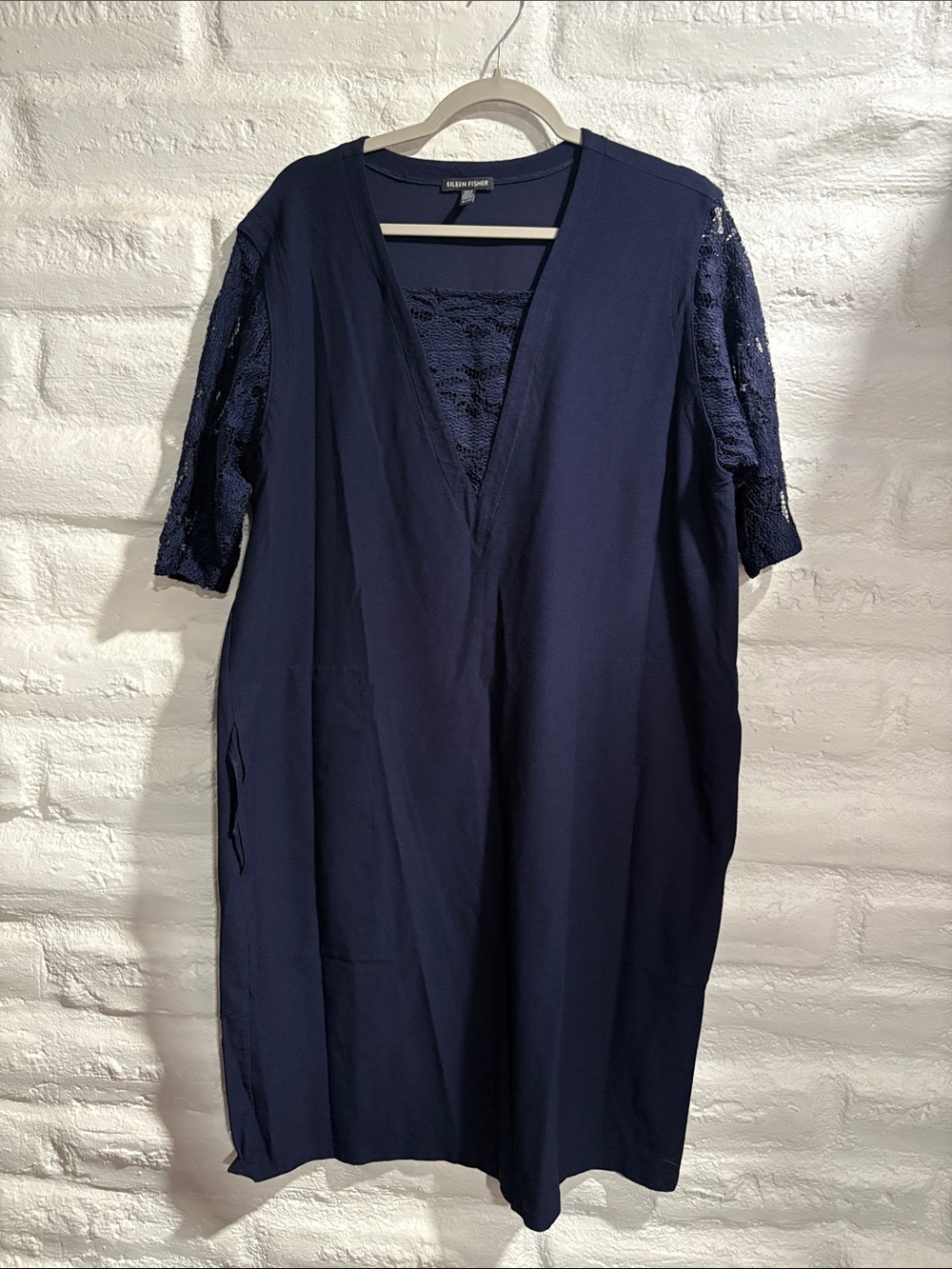 EUC Eileen Fisher Lace Shift Dress